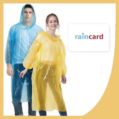 FULLY Reusable Wallet Rain Card Rain Coat for Adults