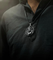 Hanuman Anjani Putra Pendant | Oxidised Silver Chain