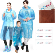 FULLY Reusable Wallet Rain Card Rain Coat for Adults