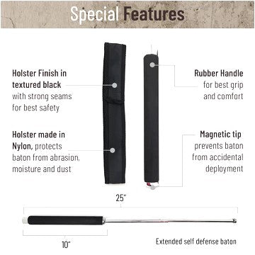 Self Defense Stick (Stainless Steel Metal)