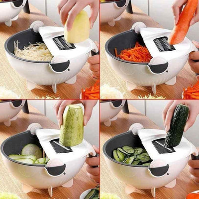 Vegetable Cutter- 7 in 1 Multifunction Magic Rotate Vegetable Cutter wProduct Name:  7 in 1 Multifunction Vegetable Cutter/Chopper/Slicer 5 Dicing Blades Package Contains: 1 Cutter 6 BladesMaterial: PlasticColor: MulticolorWeight: 300MFakirakart1 Multifunction Magic Rotate Vegetable Cutter