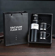 Stainless Steel Vacuum Flask Travel Water BottleProduct Description: 500ML Double Wall Stainless Steel Thermo Vacuum Insulated Bottle Water Flask Gift Set with Two Cups Hot &amp; Cold (Assorted Color) Package ContFakirakartStainless Steel Vacuum Flask Travel Water Bottle