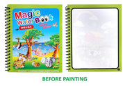 Reusable Magic Water Coloring Book 🌈🎨 (Pack of 4 Different Themed Books )