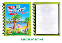 Reusable Magic Water Coloring Book 🌈🎨 (Pack of 4 Different Themed Books )