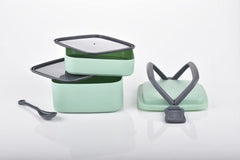 Double-Layer Airtight Square Lunch Box