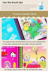 Reusable Magic Water Coloring Book 🌈🎨 (Pack of 4 Different Themed Books )