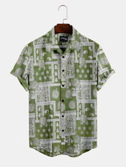 Poly Cotton Printed Half Sleeeves Regular Fit Mens Casual Shirt