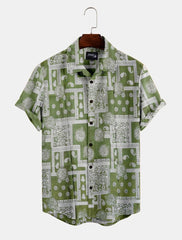 Poly Cotton Printed Half Sleeeves Regular Fit Mens Casual Shirt