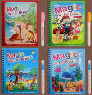 Reusable Magic Water Coloring Book 🌈🎨 (Pack of 4 Different Themed Books )