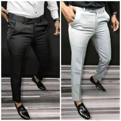 Lycra Solid Slim Fit Mens Formal Trouser Pack of 2Product Name: Lycra Solid Slim Fit Mens Formal Trouser Pack of 2 Package Contains: It Has 2 Pieces Of Mens Trouser Fabric: Lycra Color: Multicolor Pattern: Solid OccFakirakartLycra Solid Slim Fit Mens Formal Trouser Pack