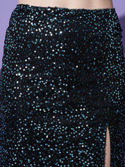 Trend Arrest Women's Polyester Bodycon Sequin Party Skirt