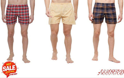 Fidato Men's Checkered Boxer Pack Of 3Fidato Men's Checkered Boxer Pack Of 3
Fidato Multi-colour Men's Cotton Boxers Shorts. Superior combed cotton fabric for softness and lustre. Convenient side pocket Fidato Men's Checkered Boxer ShortsPack Of 3.FakirakartCheckered Boxer Pack