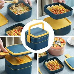 Double-Layer Airtight Square Lunch Box